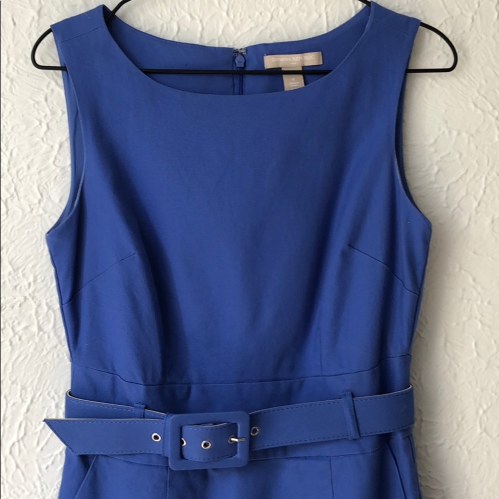 Banana Republic blue dress with belt